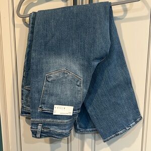 NWT Risen High Waist Relaxed Jeans with Distressing